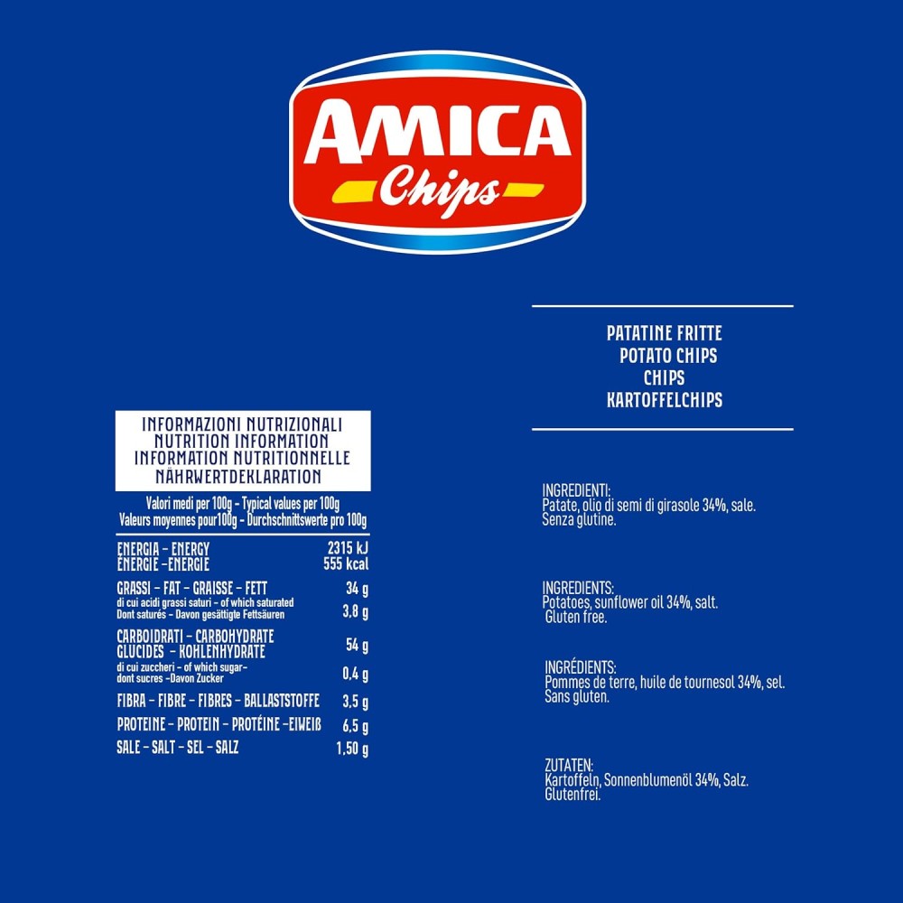Patatine Amica Chips 21 pz 50gr