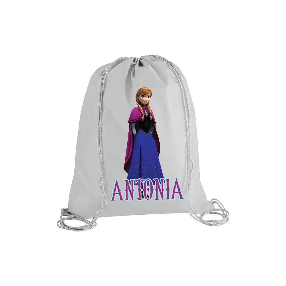 Sacca Zaino in Nylon Frozen Anna Personalizzabile  - 5 pz