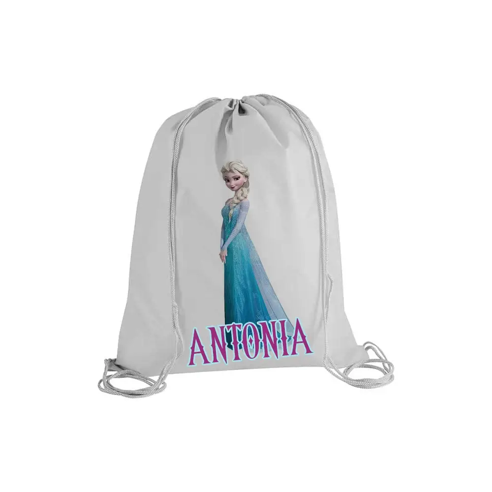 Sacca Zaino in Nylon Frozen Elsa Personalizzabile  - 5 pz