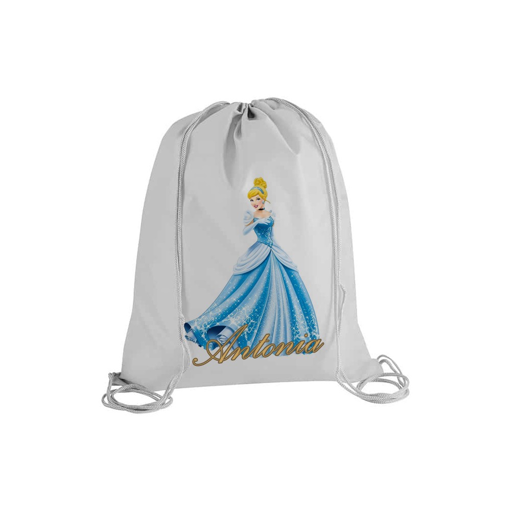Sacca Zaino in Nylon Cenerentola Personalizzabile  - 5 pz