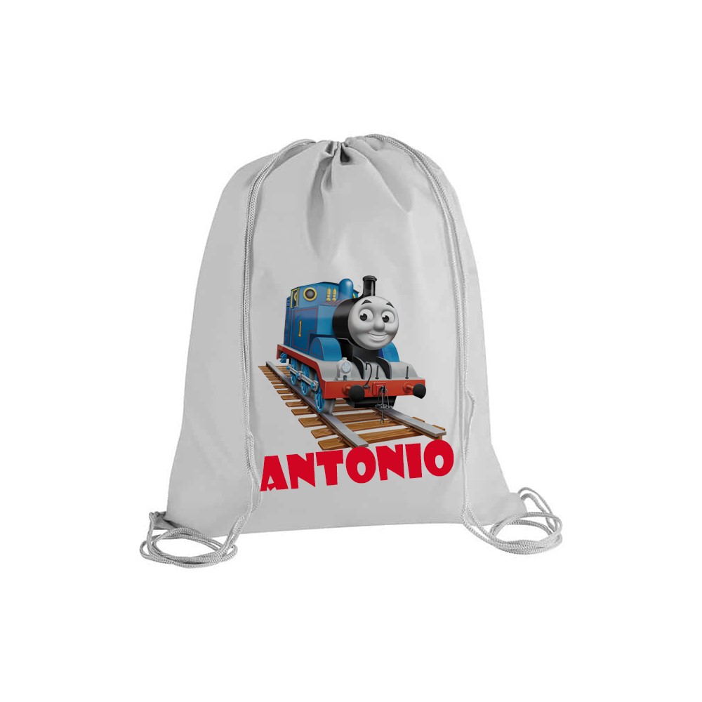 Sacca Zaino in Nylon Trenino Thomas Personalizzabile  - 5 pz