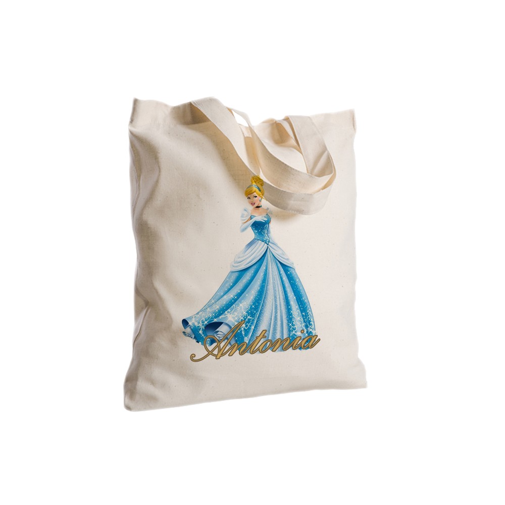 Borsa Shopper Cenerentola in Tessuto Personalizzabile 2 pz