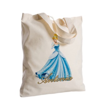 Borsa Shopper Cenerentola in Tessuto Personalizzabile 2 pz
