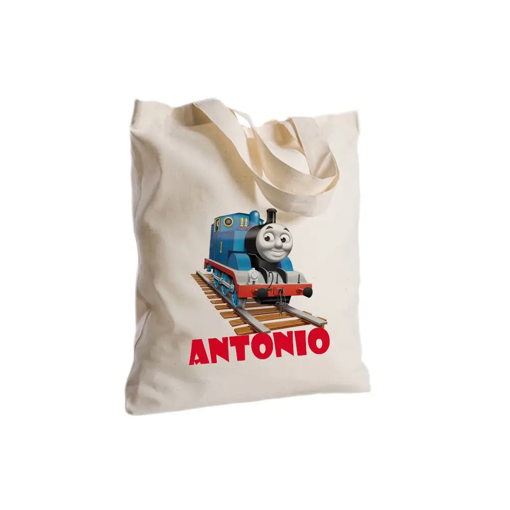 Borsa Shopper Trenino Thomas in Tessuto Personalizzabile 2 pz