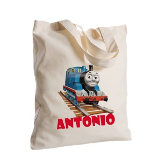 Borsa Shopper Trenino Thomas in Tessuto Personalizzabile 2 pz