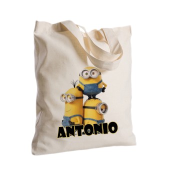 Borsa Shopper Minions in Tessuto Personalizzabile 2 pz