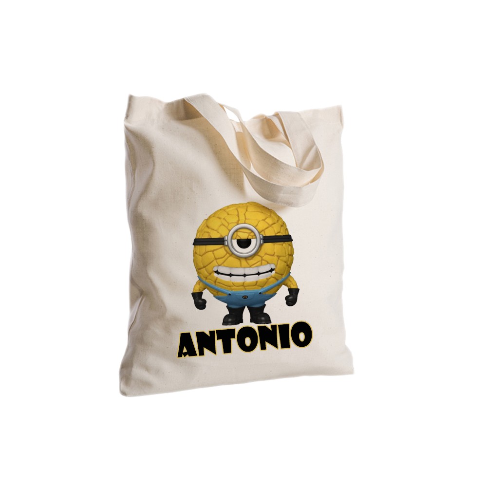 Borsa Shopper Mega Minions Jerry in Tessuto Personalizzabile 2 pz