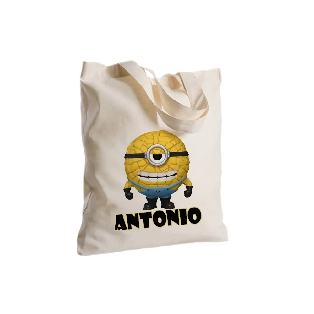 Borsa Shopper Mega Minions Jerry in Tessuto Personalizzabile 2 pz