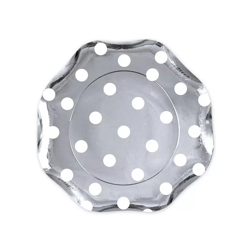 KIT N 2 COORDINATO TAVOLA NATALE E CAPODANNO POIS ARGENTO DECORAZIONE FESTA 