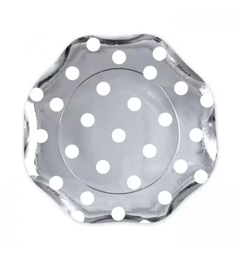 KIT N 2 COORDINATO TAVOLA NATALE E CAPODANNO POIS ARGENTO DECORAZIONE FESTA