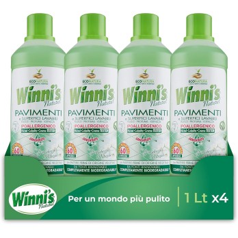 Winni's - Detersivo Pavimenti Ipoallergenico, 4pz 1000 ml