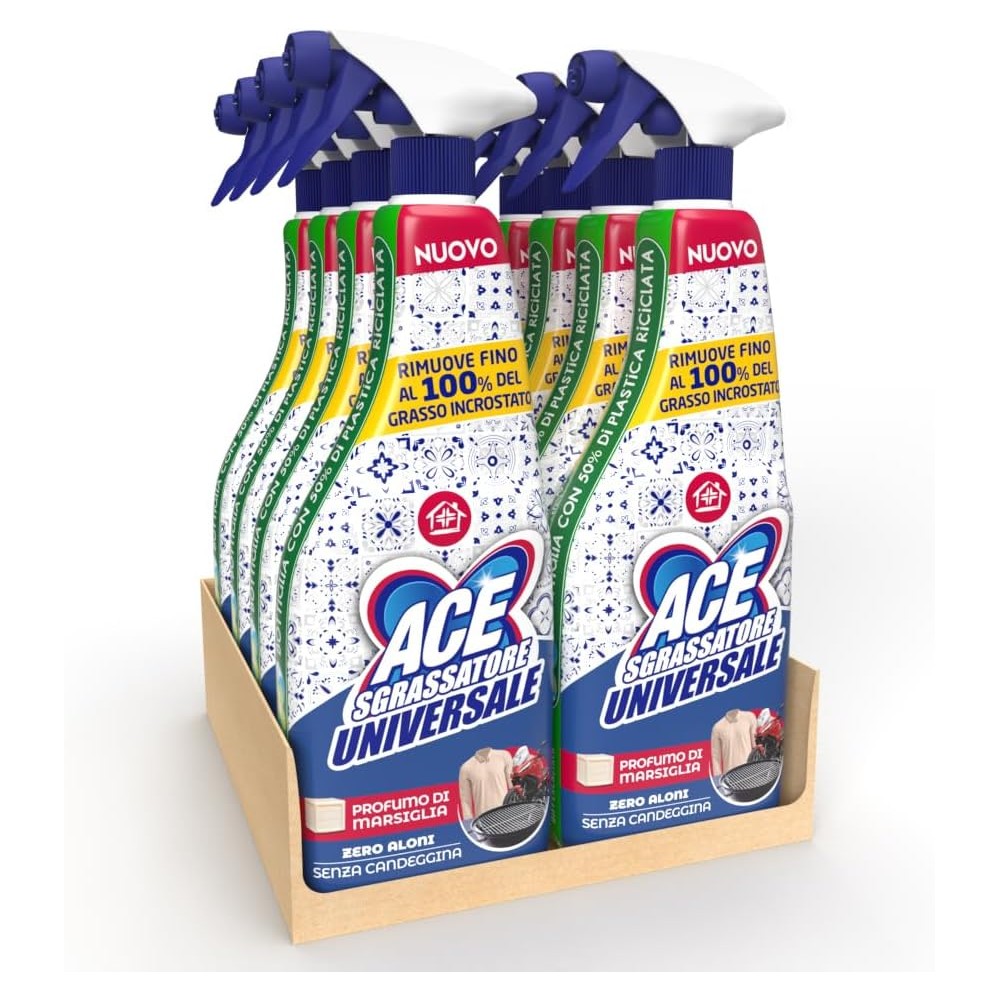 Ace Spray Sgrassatore Universale 8Pz 60ml Profumo di Marsiglia