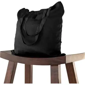 Borsa shopper in cotone 38 x 42 cm nera - 10 pz