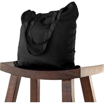 Borsa shopper in cotone 38 x 42 cm nera - 10 pz