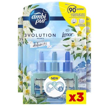 Ambi Pur 3Volution Profumatore Ricarica Lenor Risveglio Primaverile 3 Pezzi