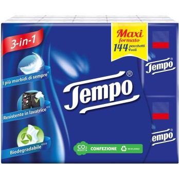 Tempo Fazzoletti 4 Veli 8 Pezzi