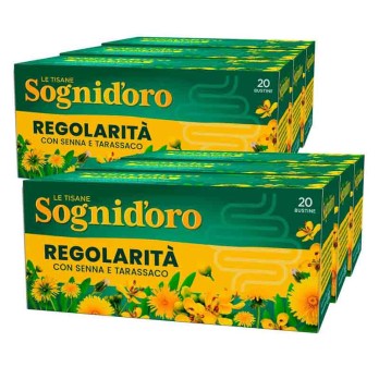 Sognid'oro Tisana Regolarità con Senna e Tarassaco 6 Confezioni da 20 Filtri