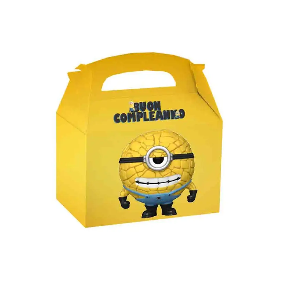 Box Cattivissimo me 4 Minions per caramelle e pop corn - 12 pz