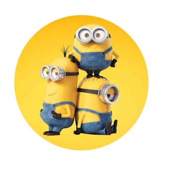 Adesivo tondo Cattivissimo me 4 Minions 50 pz mod. assortiti