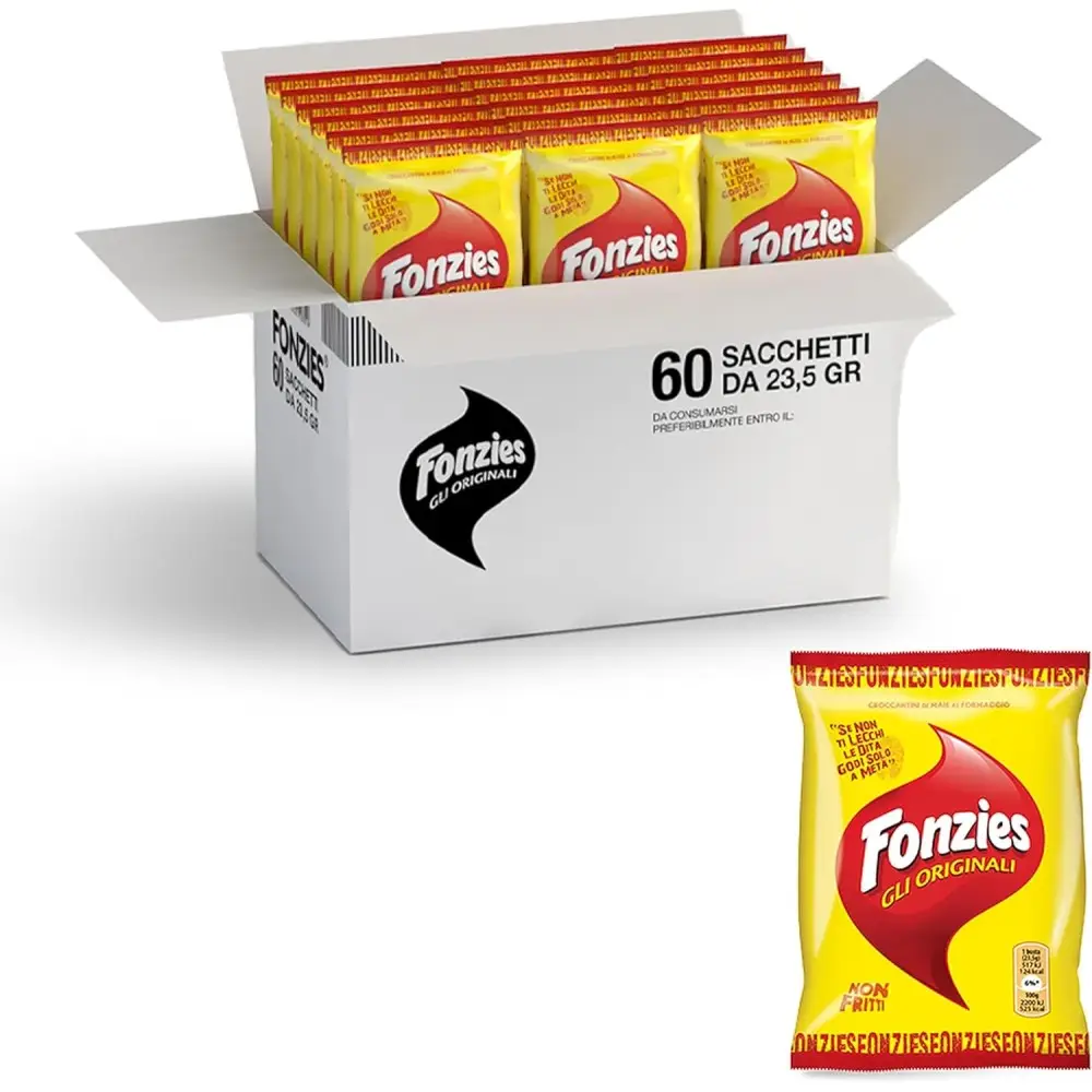 Fonzies Gli Originali Mais al Formaggio multipack 60 bustine da 23,5g