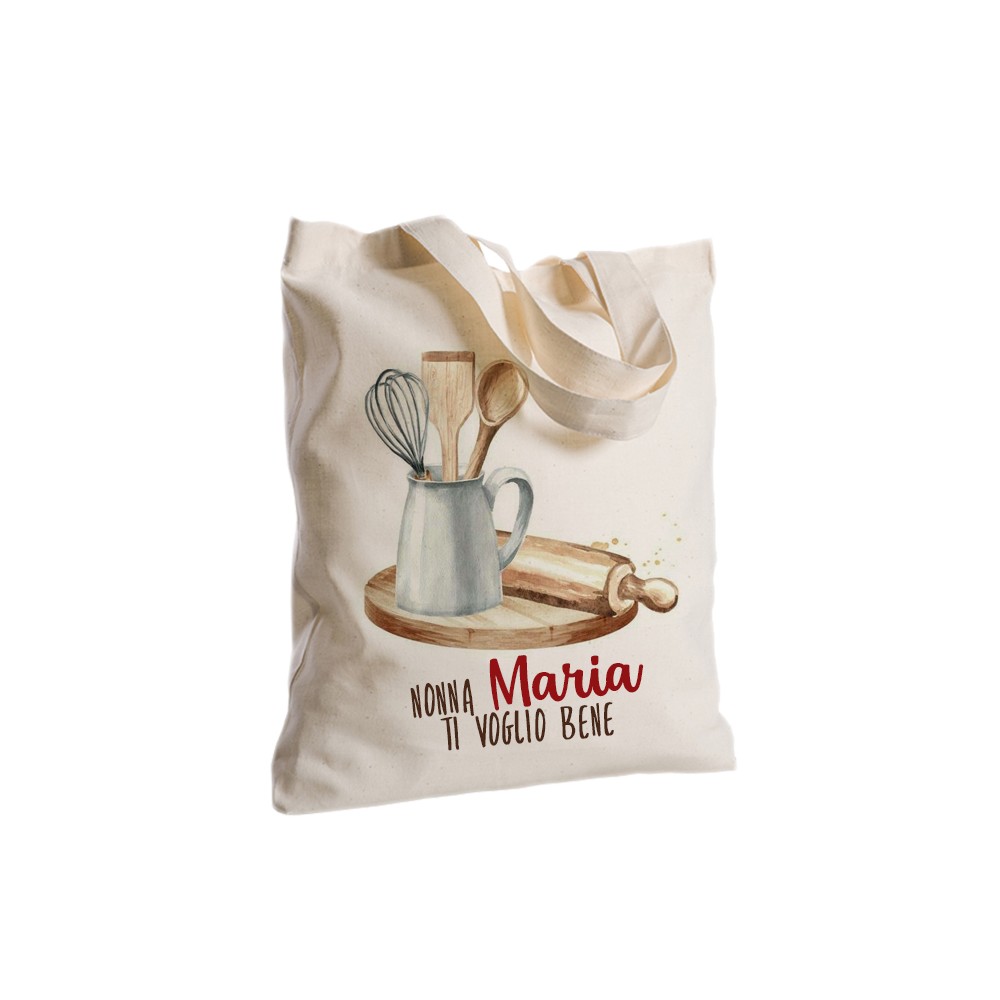 Borsa Shopper in Tessuto Personalizzabile festa dei nonni 2 pz