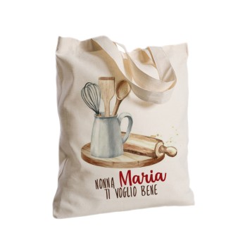 Borsa Shopper in Tessuto Personalizzabile festa dei nonni 2 pz