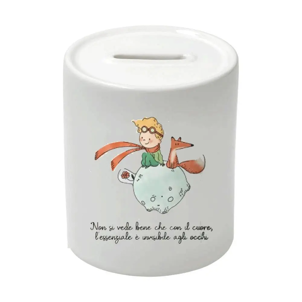 Salvadanaio in Ceramica Piccolo principe personalizzabile