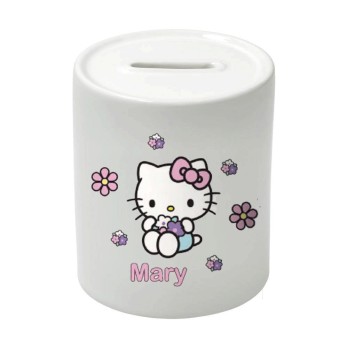 Salvadanaio in Ceramica Hello Kitty personalizzabile