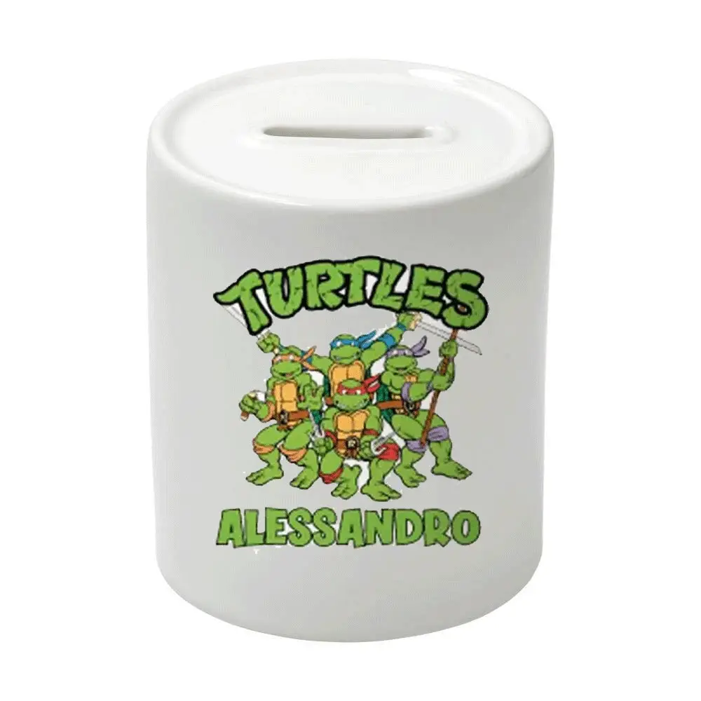 Salvadanaio in Ceramica Tartarughe ninja personalizzabile