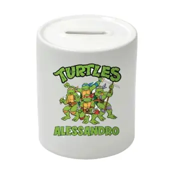 Salvadanaio in Ceramica Tartarughe ninja personalizzabile