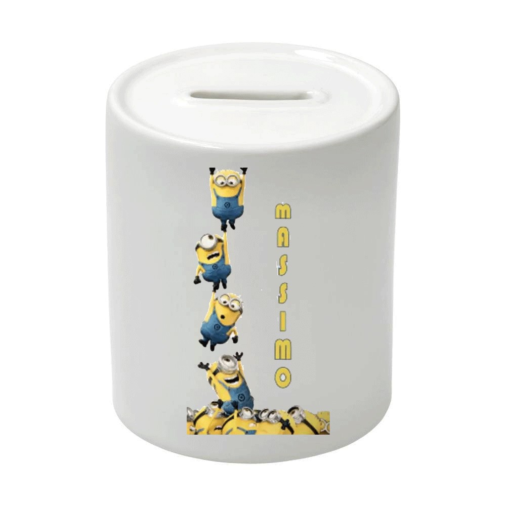 Salvadanaio in Ceramica Minions personalizzabile