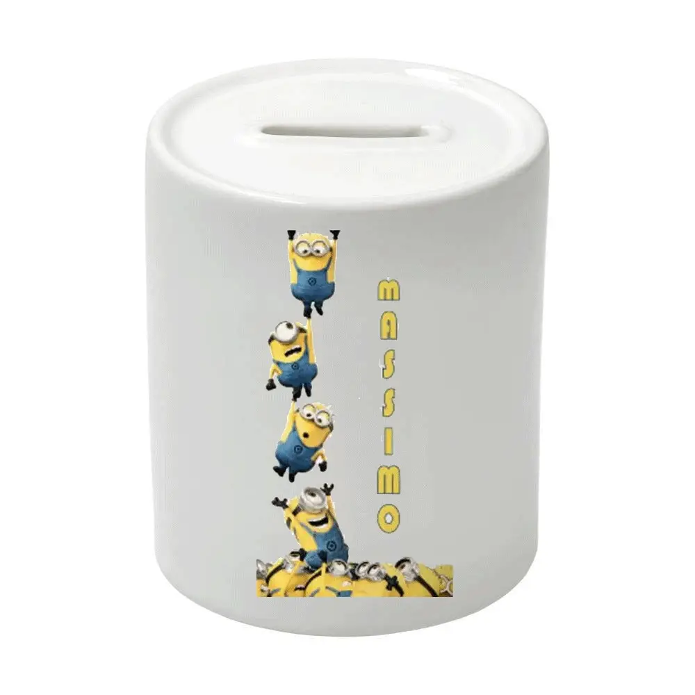 Salvadanaio in Ceramica Minions personalizzabile