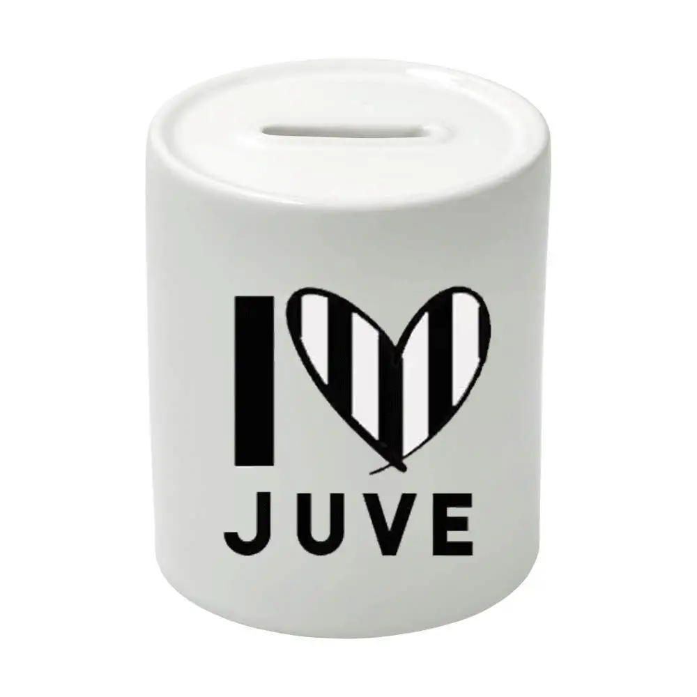 Salvadanaio in Ceramica Juventus personalizzabile