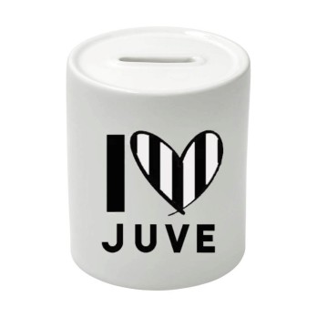 Salvadanaio in Ceramica Juventus personalizzabile