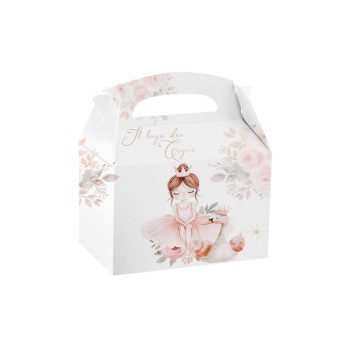 Box Ballerina lago dei cigni contenitore caramelle e pop corn - 20 pz