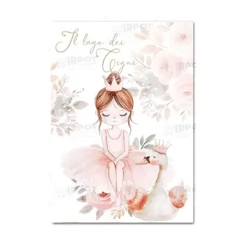 Cartellone di benvenuto Ballerina lago dei cigni - 2 PZ