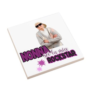 Mattonella festa dei nonni 15×15 cm personalizzabile con foto
