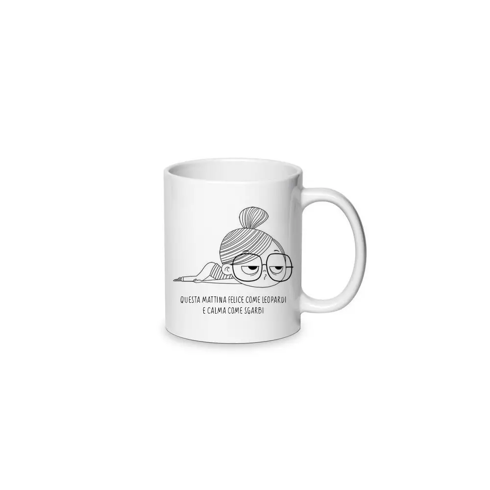 Tazzina per caffè in ceramica Leopardi - Sgarbi cuoricino 80ml - 1pz