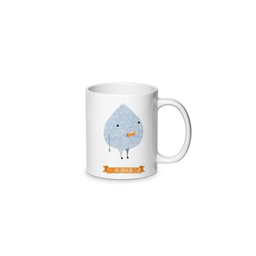 Tazzina per caffè in ceramica zodiaco - acquario 80ml - 1pz