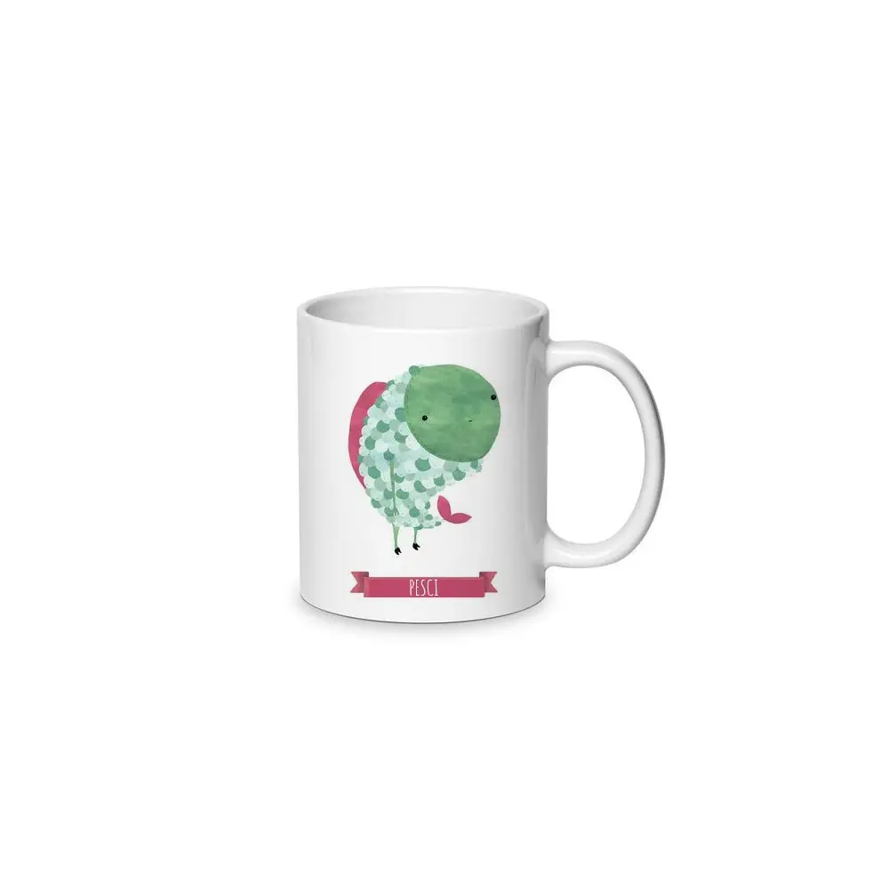 Tazzina per caffè in ceramica zodiaco - pesci 80ml - 1pz