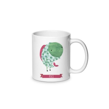 Tazzina per caffè in ceramica zodiaco - pesci 80ml - 1pz