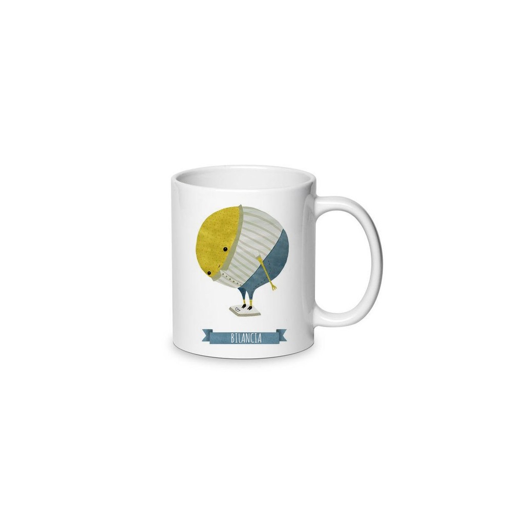 Tazzina per caffè in ceramica zodiaco - bilancia 80ml - 1pz