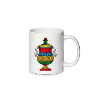 Tazzina per caffè in ceramica asso di coppe 80ml - 1pz