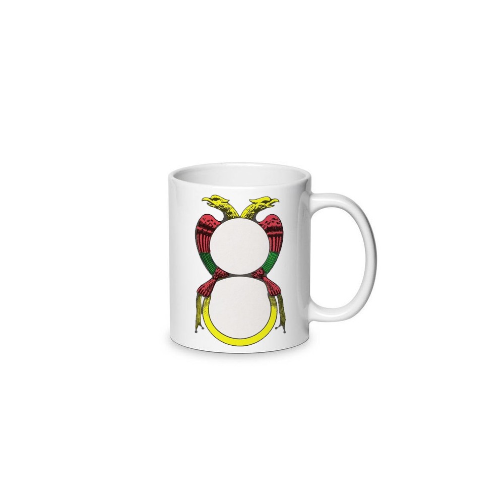 Tazzina per caffè in ceramica asso di denari 80ml - 1pz