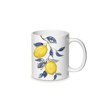 Tazzina per caffè in ceramica limoni 80ml - 1pz