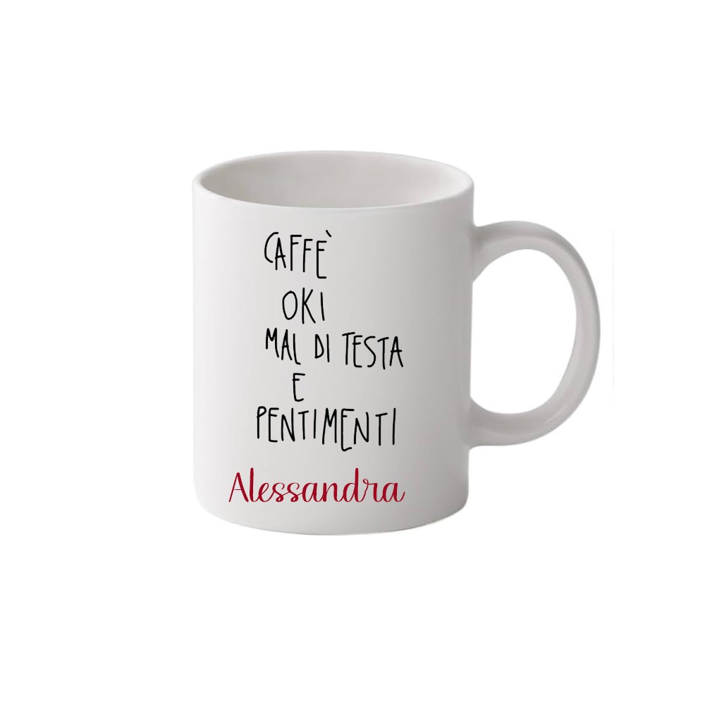 Tazzina per caffè in ceramica " oki " personalizzabile 80ml - 1pz
