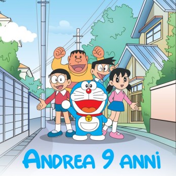 48 Adesivi Personalizzabili Doraemon