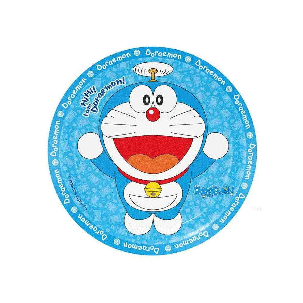 Kit per 24 persone Doraemon con piatti dessert
