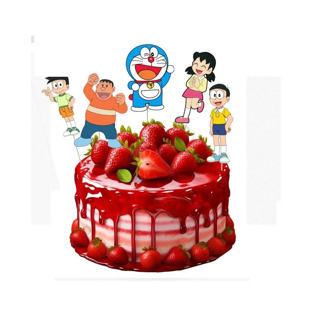 Cake Topper Picks Doraemon - 5pz
