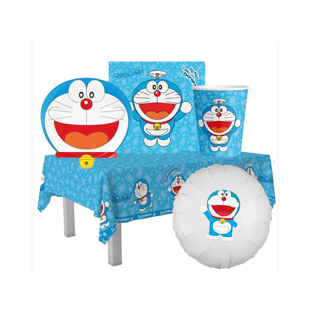Kit 16 persone Doraemon con palloncino foil